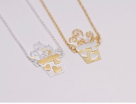 Handmade-Fashion-Flower-Pot-silver-necklace-chain (7)